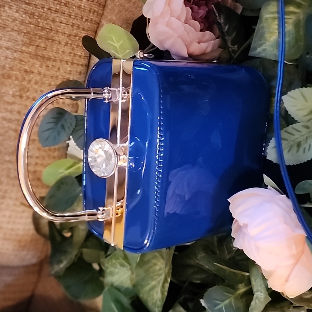 Vegan Handbag with Jeweled Clasp NWOT